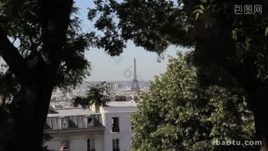 巴黎的城市和埃菲尔铁塔